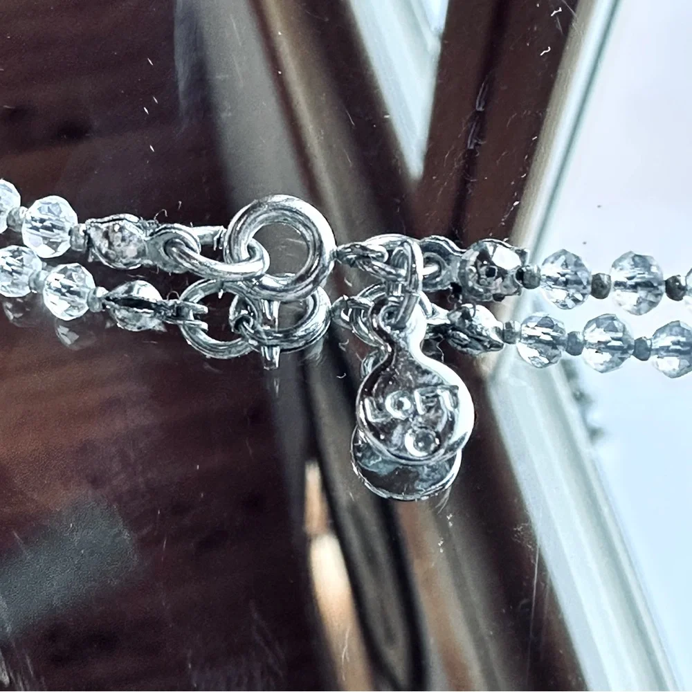 LOFT - Faceted petite crystal extra long necklace